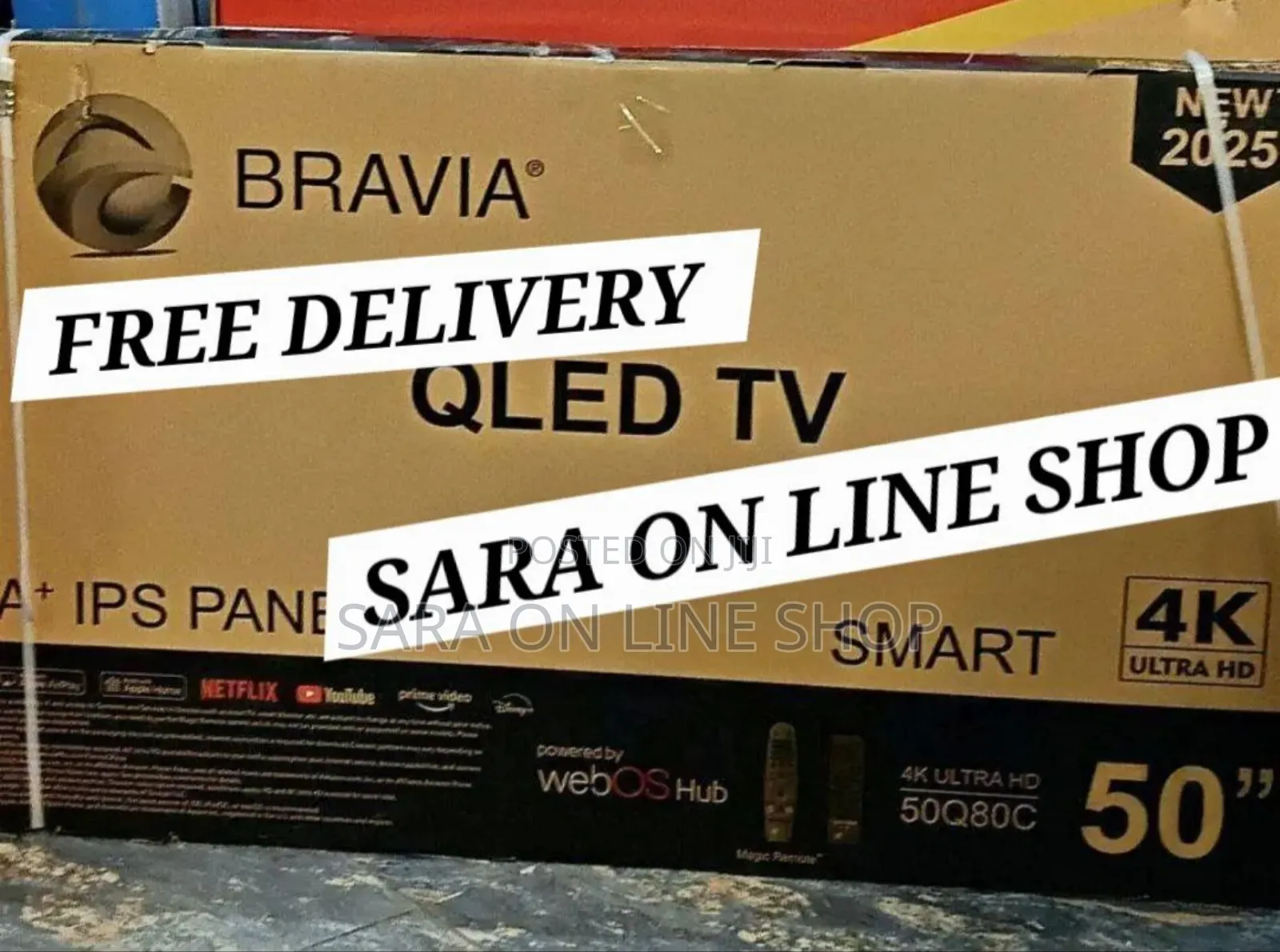 ●Bravia 50" Qled Smart Webos Tv New 2025