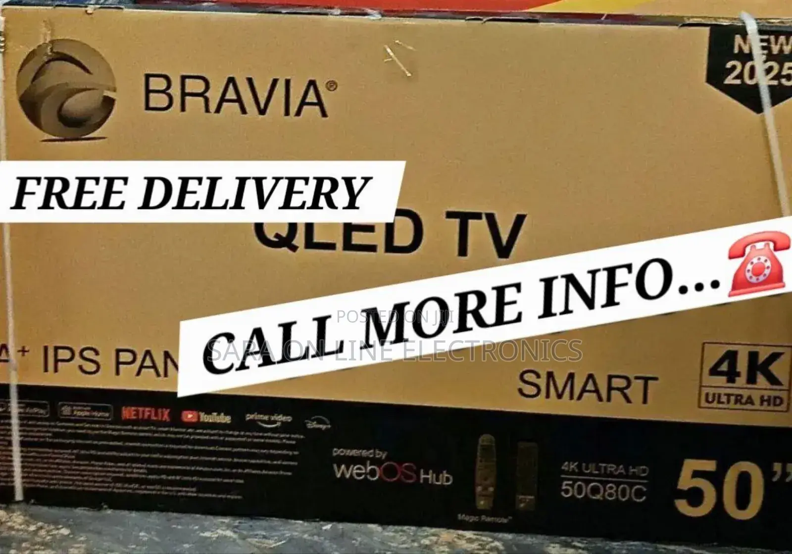 ●Bravia 50" Qled Smart Webos Tv New 2025