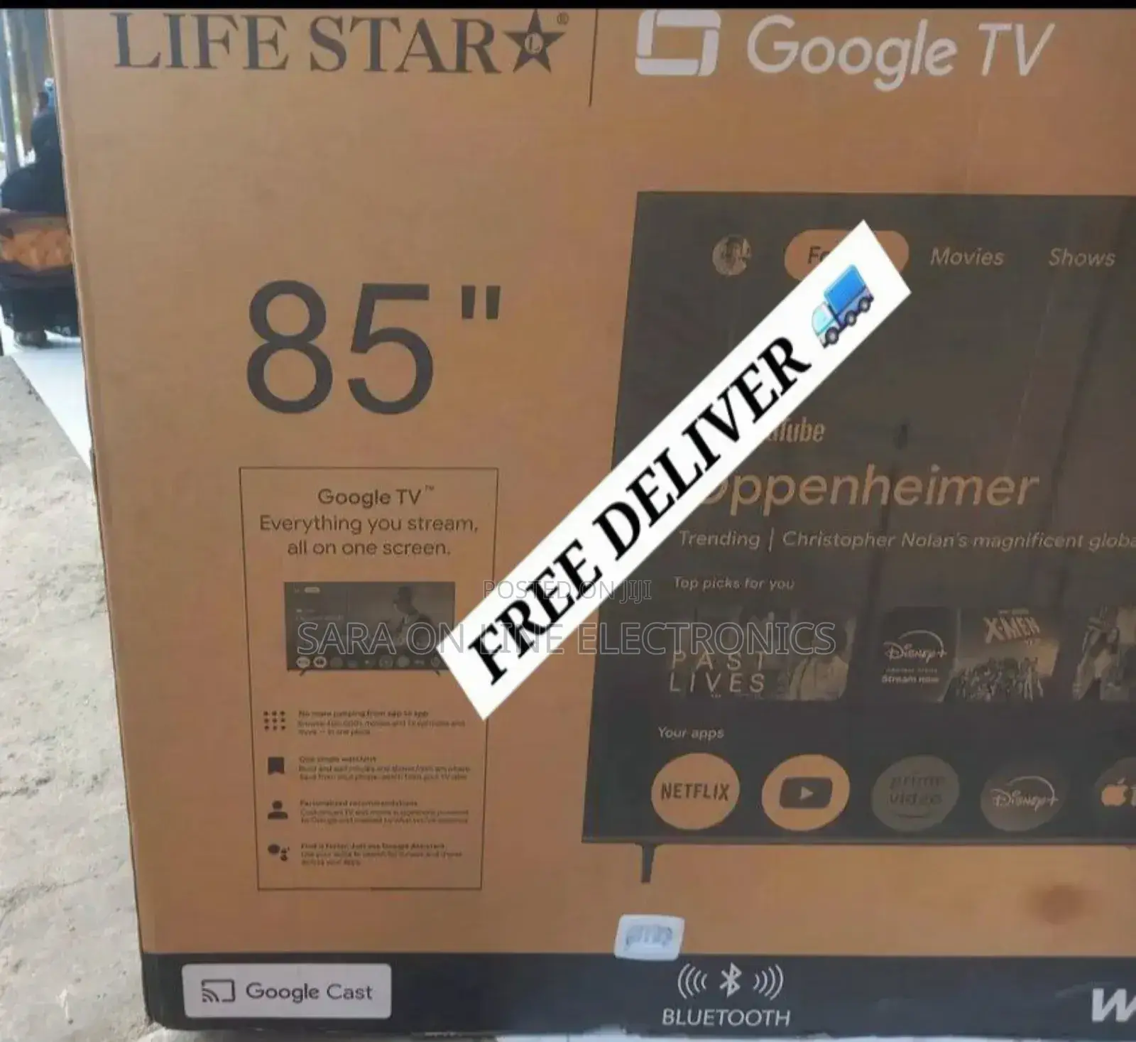 Life Star 85" Google Smart Tv New 2025 Model