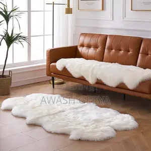 Christmas Gift Modern White Sofa Faux Furr