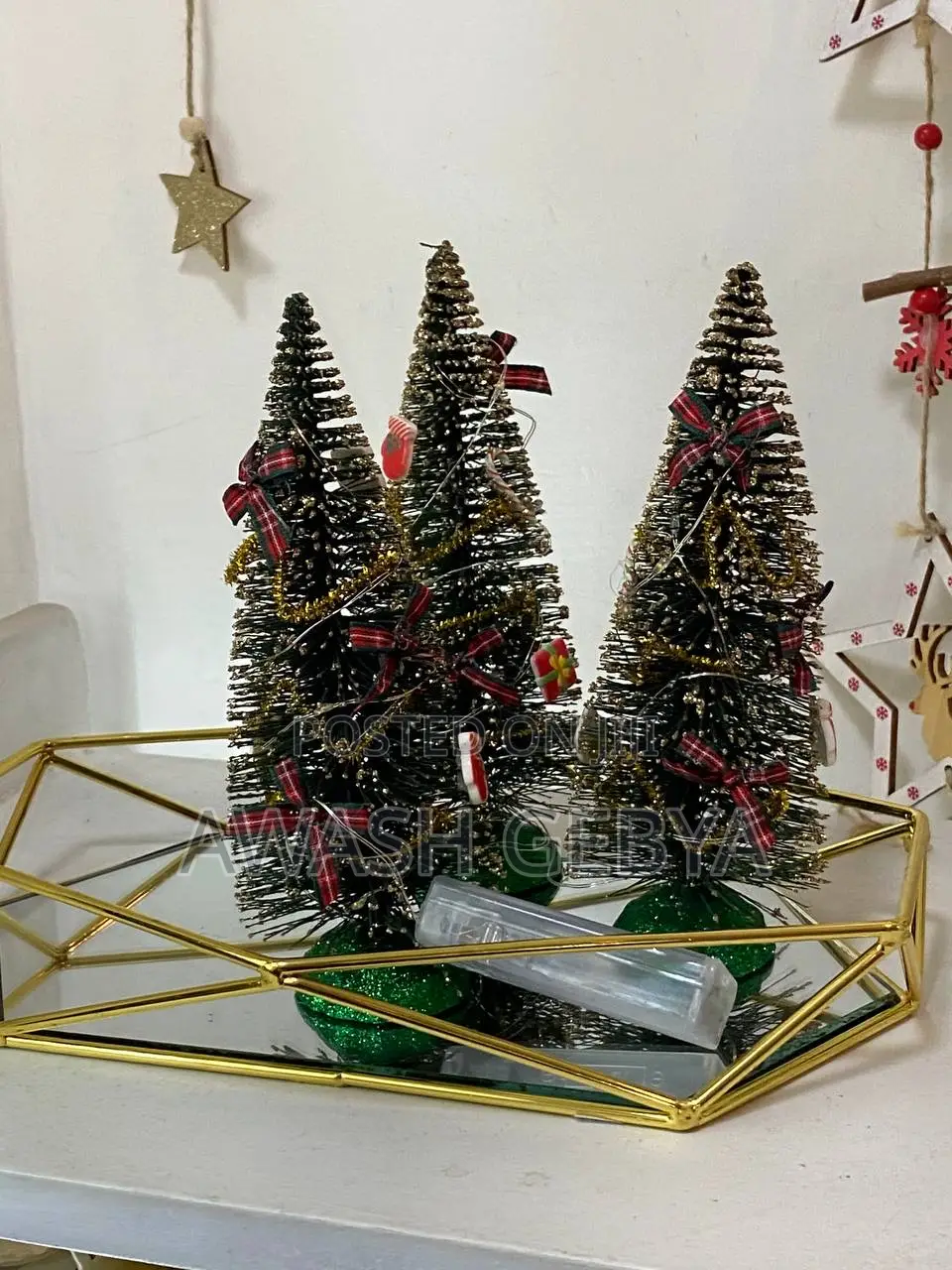 Set of 3 Christmas Tree With Led Light