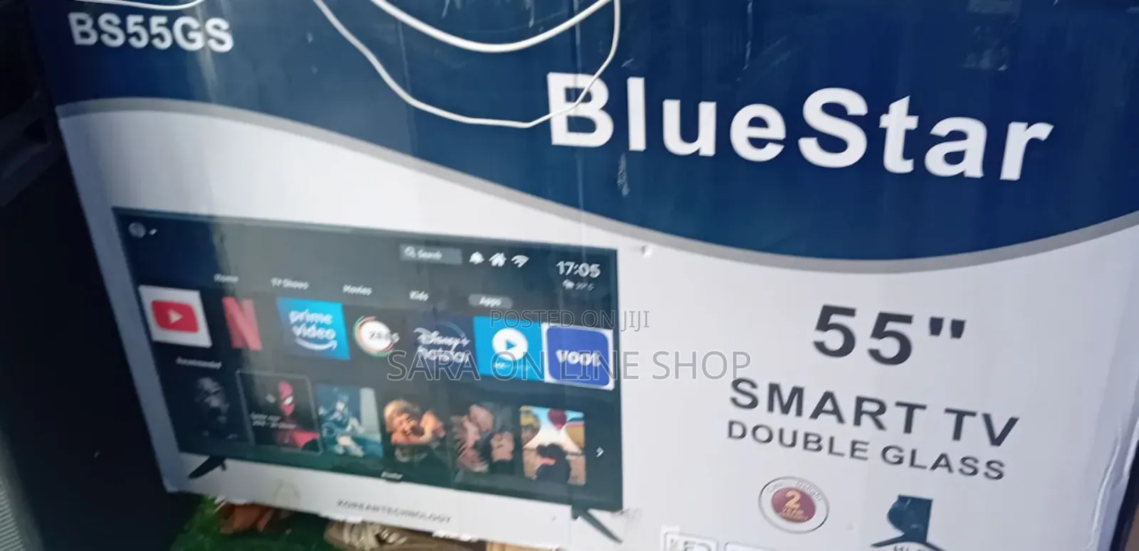 □Blue Star 55" Led Double Glass Tv ◆ 10year Warranty ■