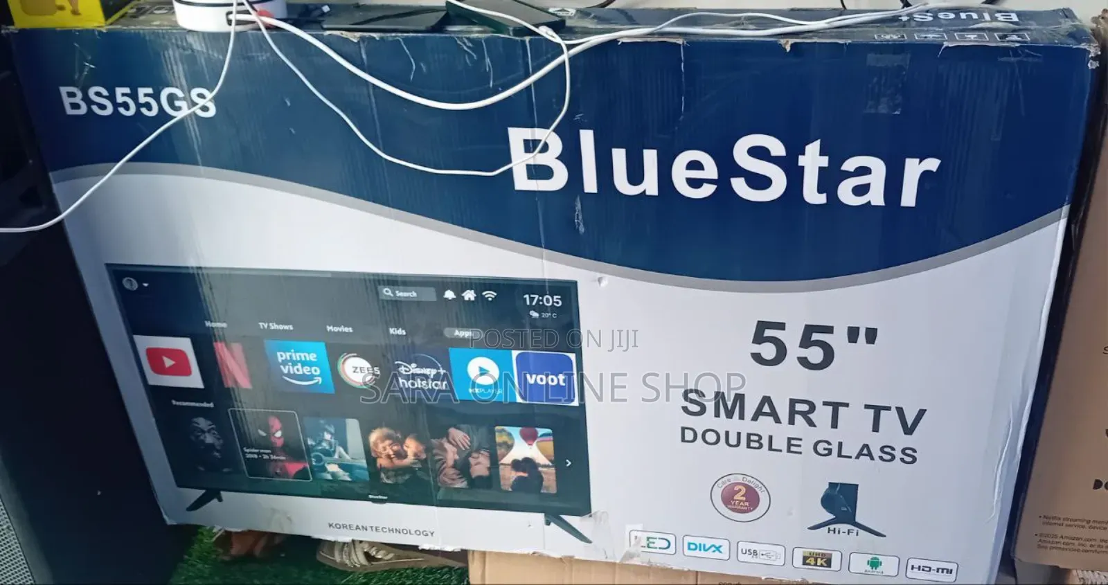 □Blue Star 55" Led Double Glass Tv ◆ 10year Warranty ■