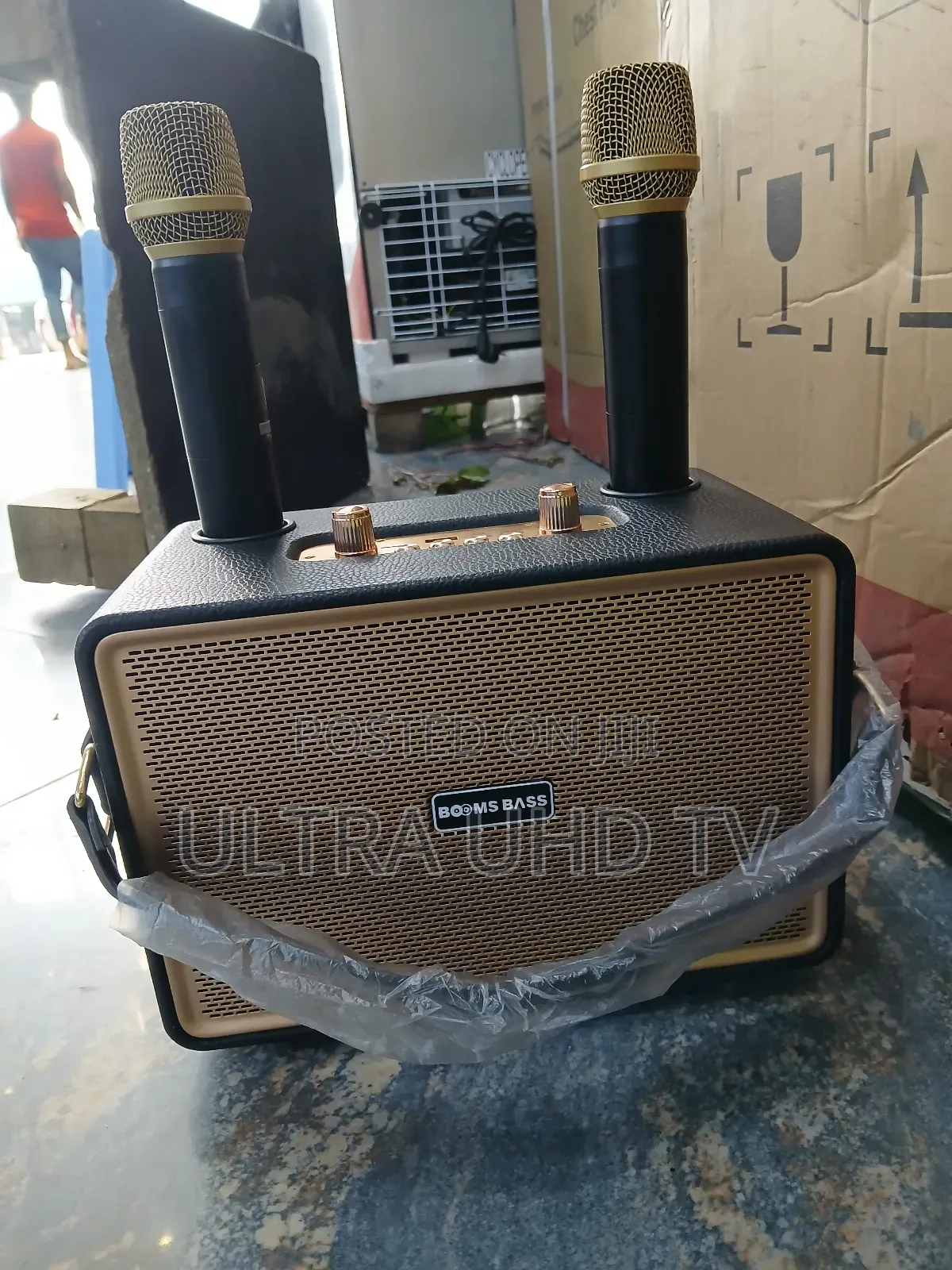 Booms Bass M4202+Portable Bluetooth Karaoke Speaker With Dual Wireless