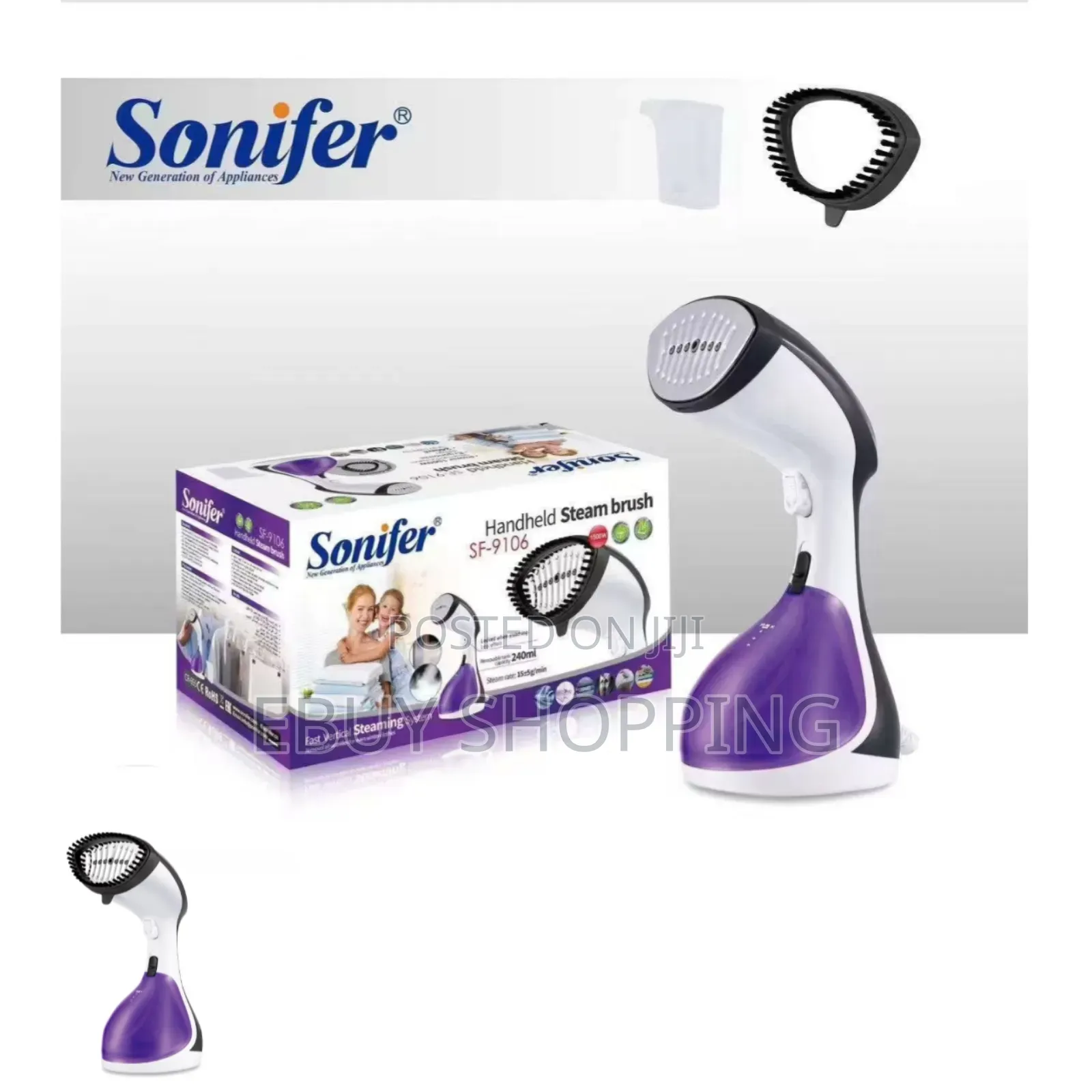 Sonifer Purple Portable Garment Fabric Steamer