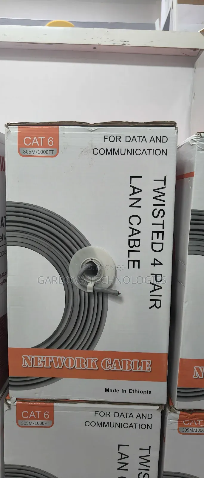 High-Quality Cat6 Twisted 4 Pair Lan Network Cable