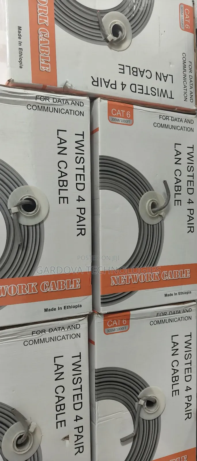 High-Quality Cat6 Twisted 4 Pair Lan Network Cable