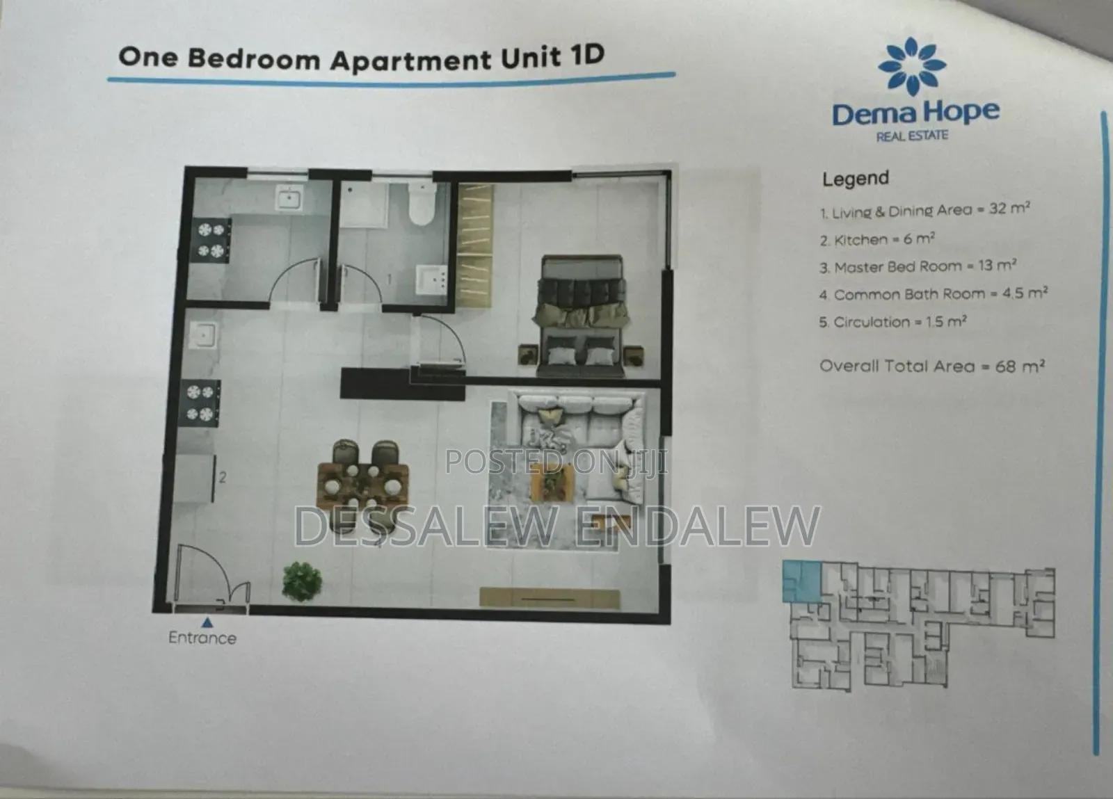 1bdrm Apartment in Dema Hope Real, Yeka for sale
