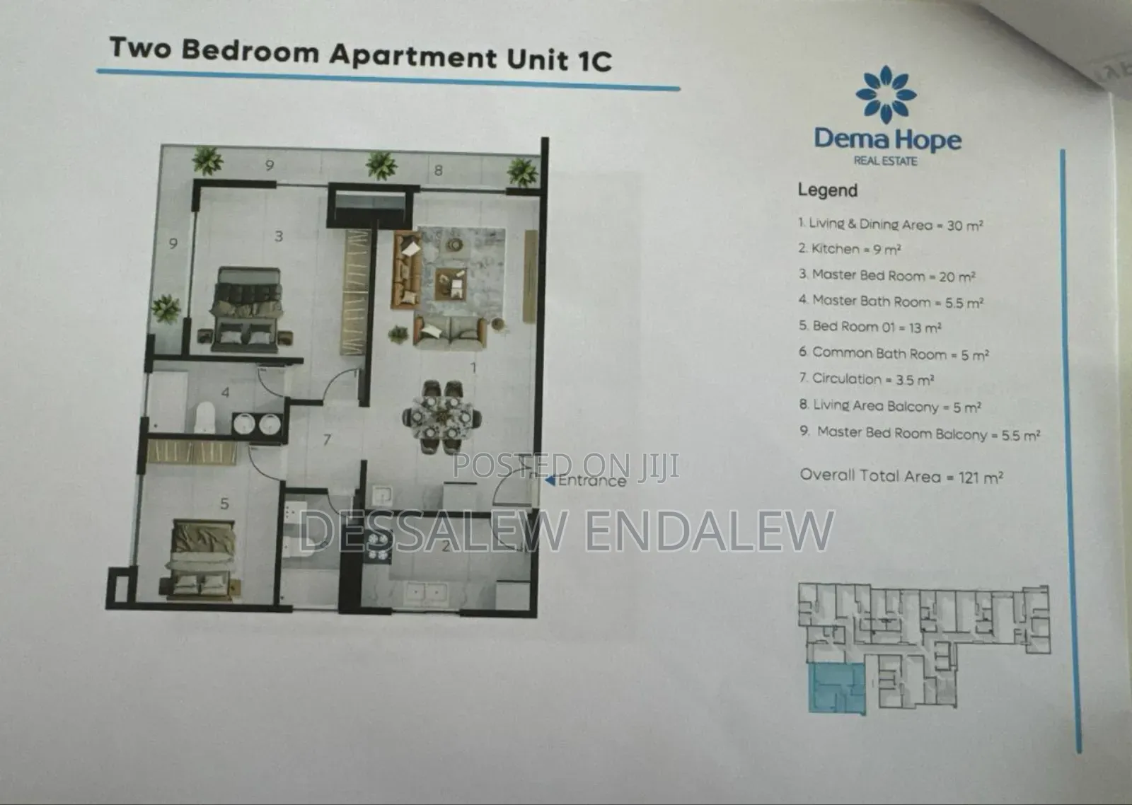 1bdrm Apartment in Dema Hope Real, Yeka for sale