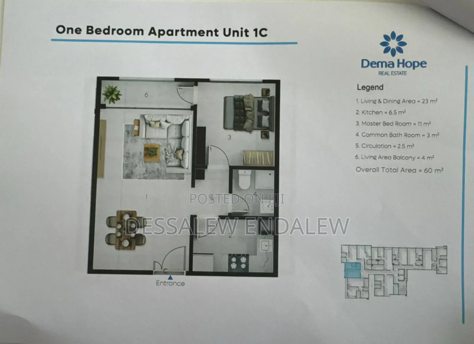 1bdrm Apartment in Dema Hope Real, Yeka for sale