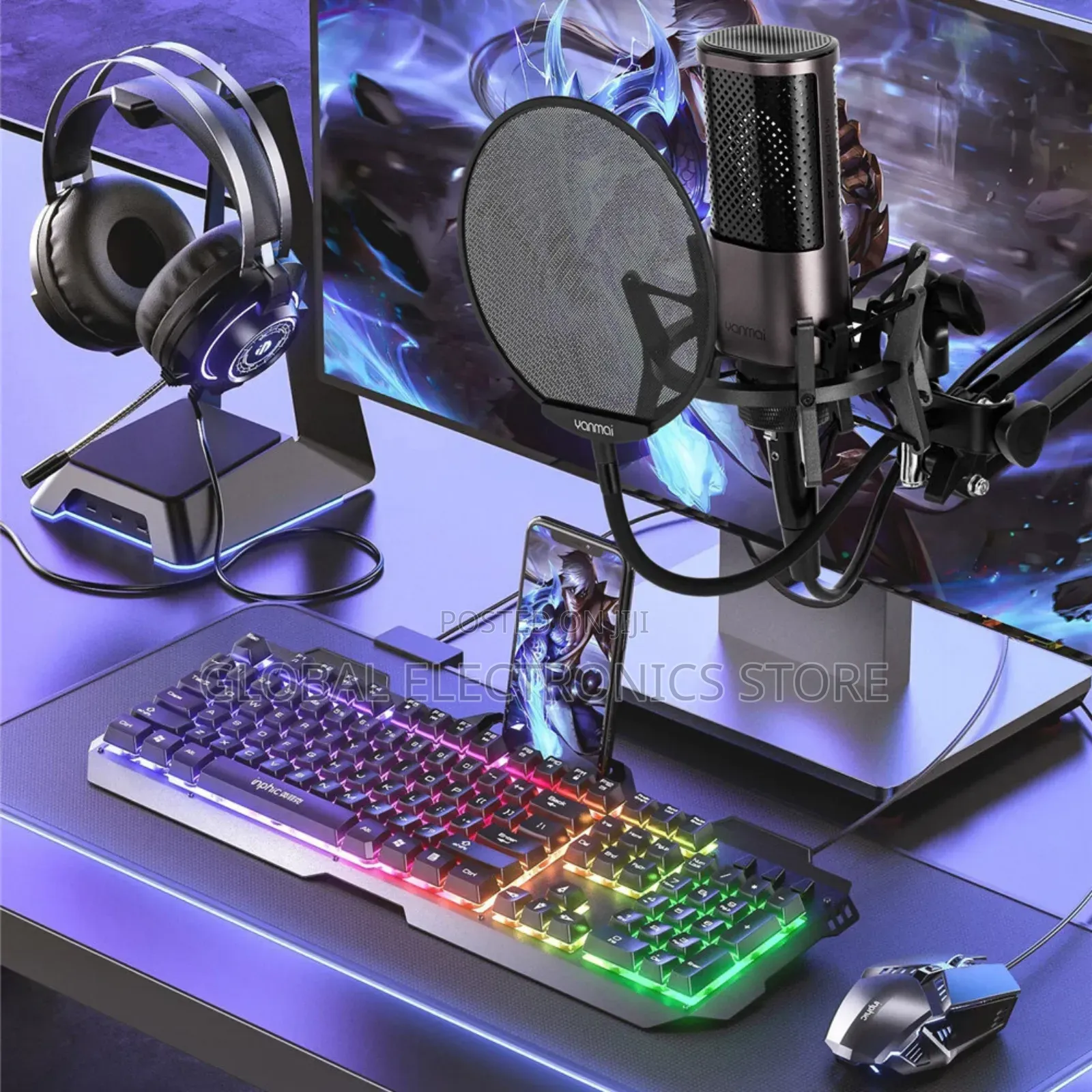 Original Yanmai Usb Condenser Microphone With Boom Arm