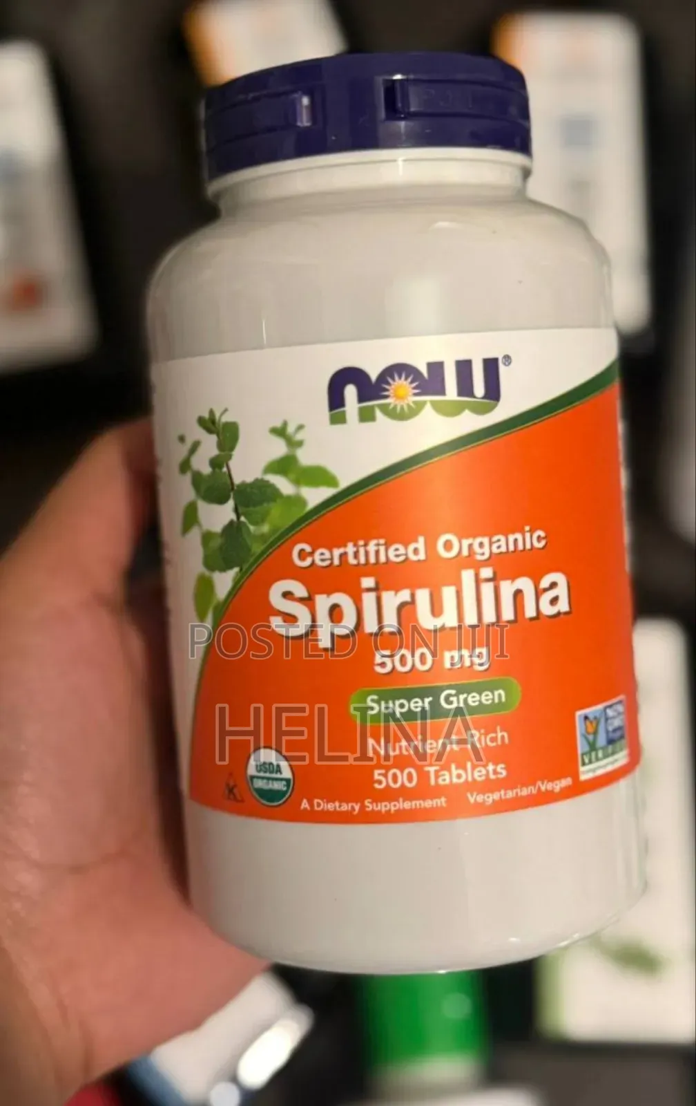 Certified Organic Spirulia 500mg Nutrients Rich 500 Tablets