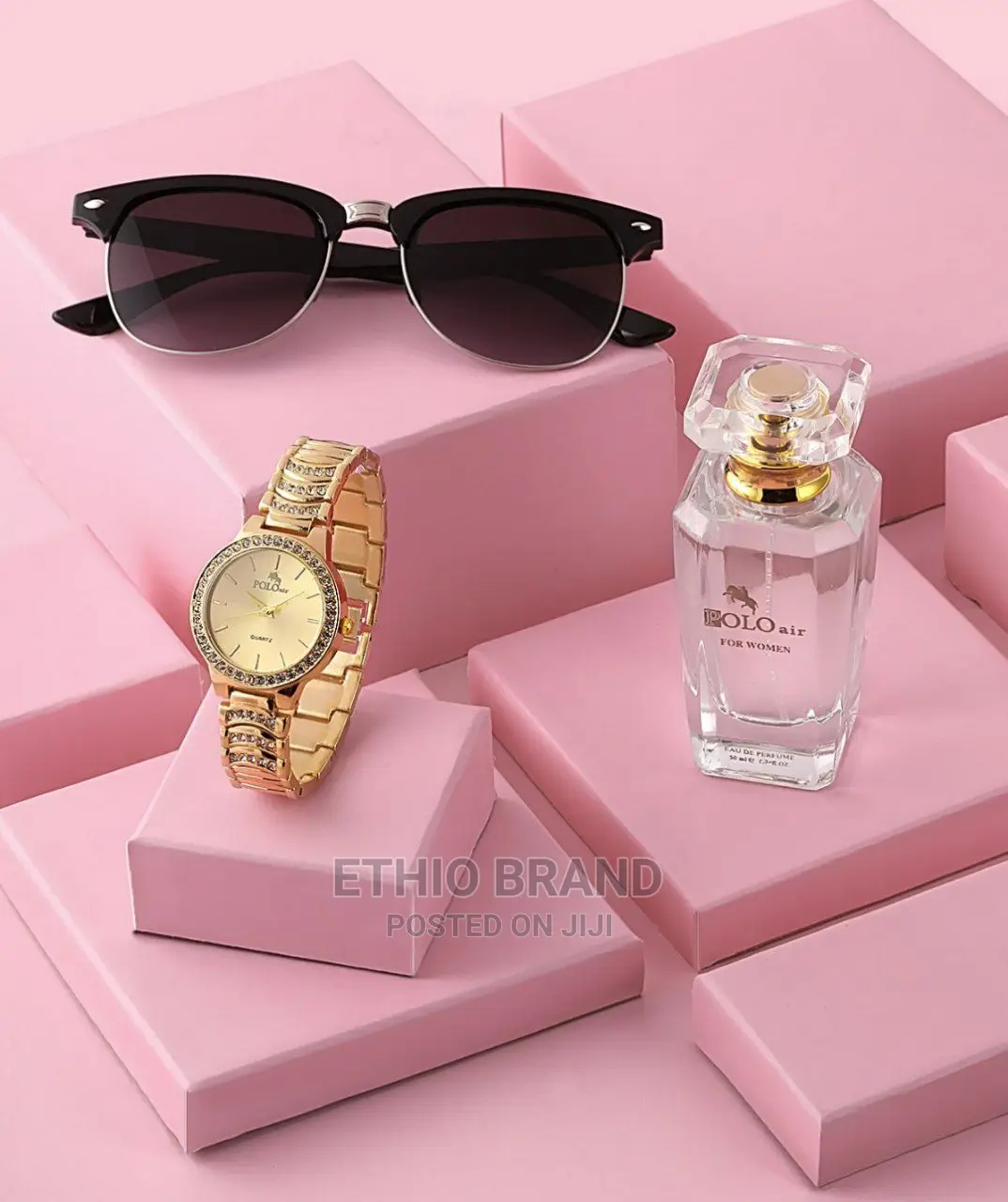 POLO AIR Premium Set Combined Wristwatch Perfume Sunglasses
