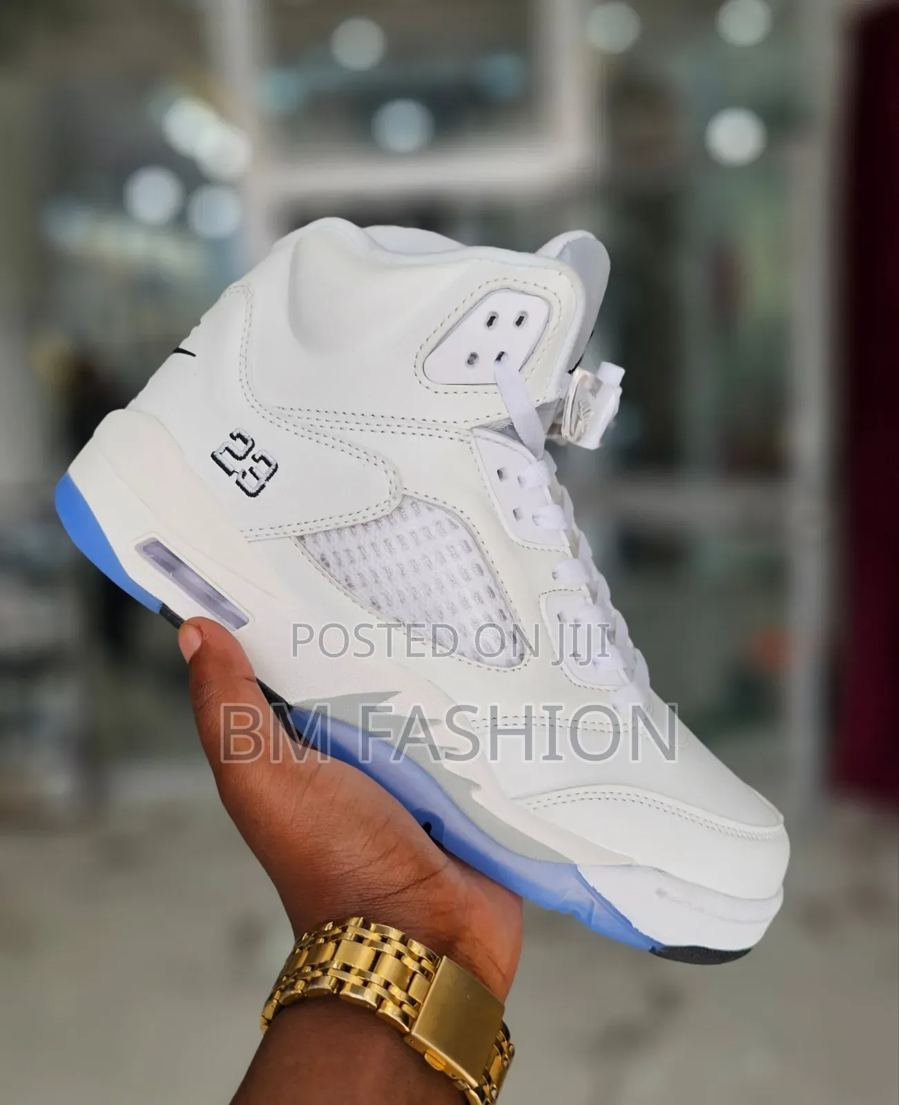 Nike Air Jordan 5 Retro "Metallic White" (With Free Delivery )