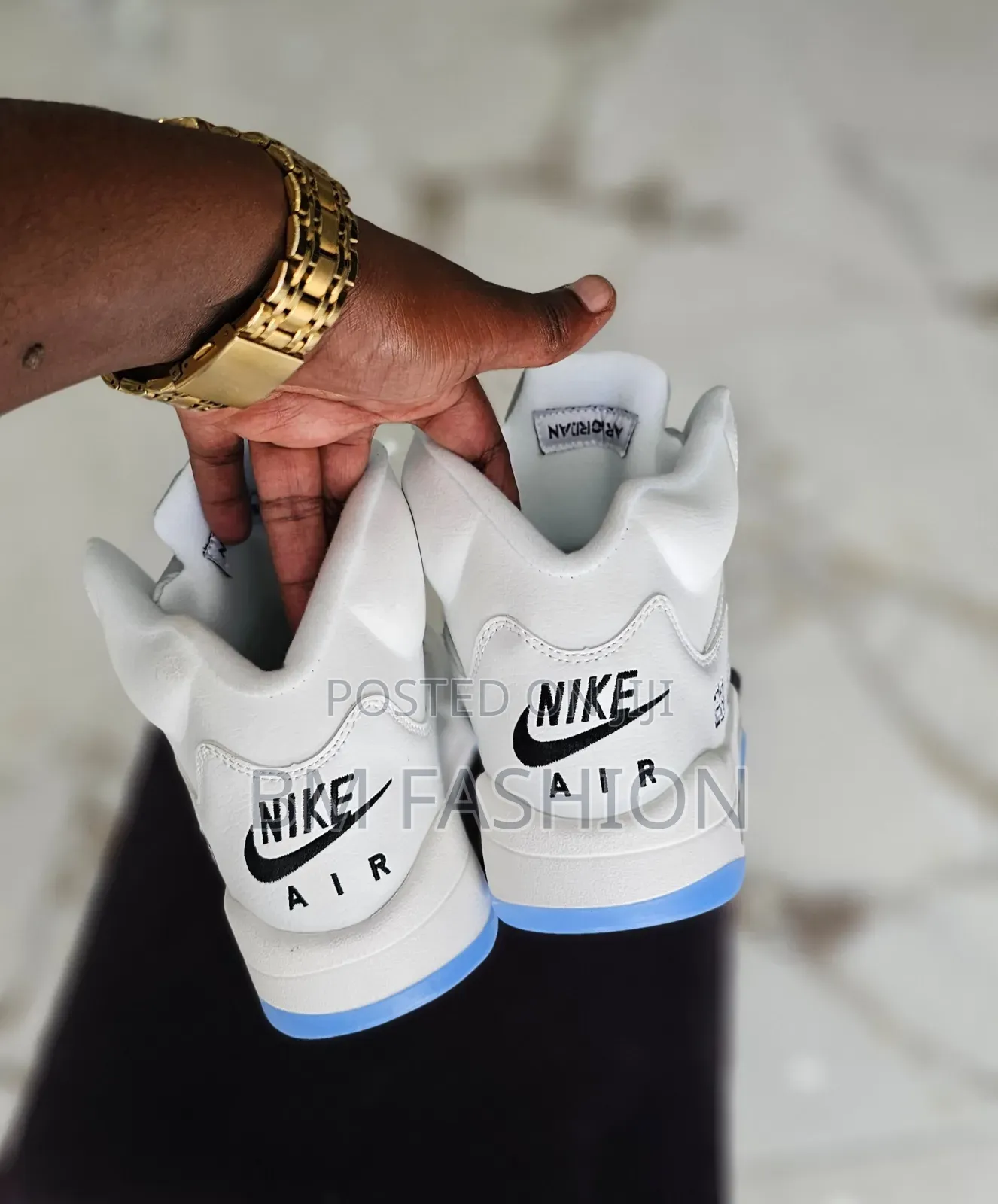 Nike Air Jordan 5 Retro "Metallic White" (With Free Delivery )