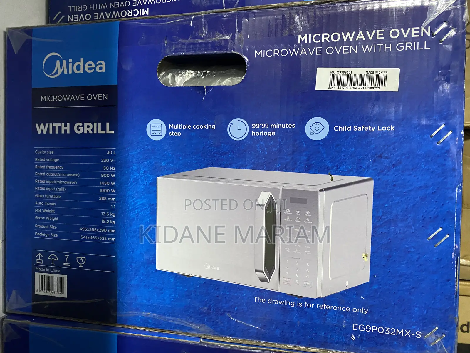Midea Microwave Oven 30l With Grill Function Modern Kitchen Essential