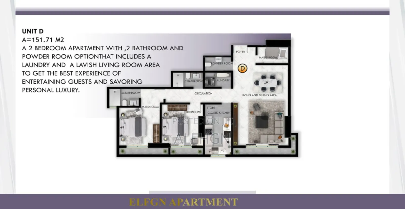 1bdrm Apartment in እልፍኝ አፓርትመንት, Kirkos for sale