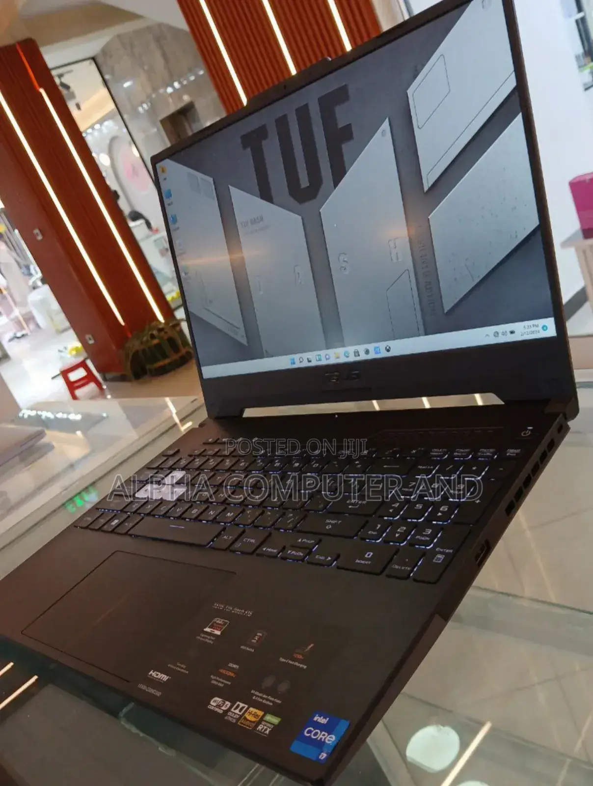 New Laptop Asus TUF Dash F15 16GB Intel Core I7 SSD 512GB