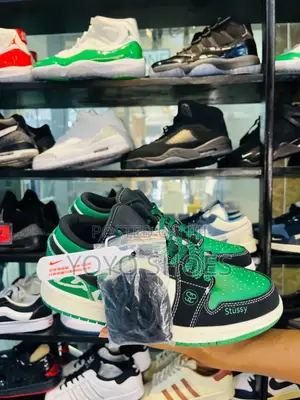 Air Jordan 1low Stussy Green Fashion Shoes