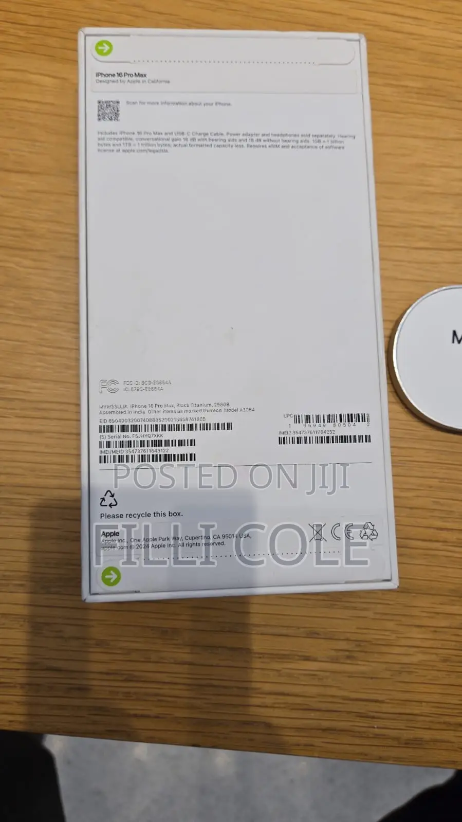 New Apple iPhone 16 Pro Max 256 GB Black