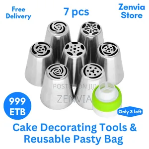 7 PCS Cake Decorating Tools Reusable Pastry Bag /Free Delivery/