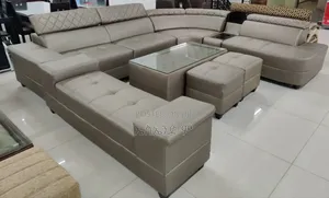 Silk Serenity Sofa With Table Fully Leather