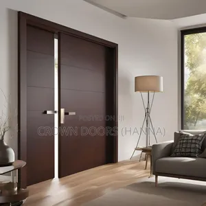 ክራውን በር/Crown Door Made of Natural Stone Wood Fiber.Indoor Main Gate