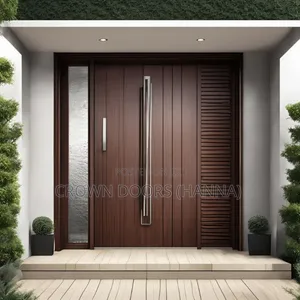 ክራውን በር/Crown Door Made of Natural Stone Wood Fiber.Indoor Main Gate