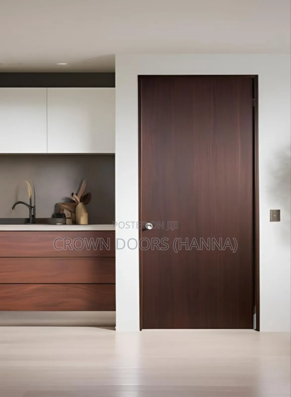 ክራውን በር/Crown Door Made of Natural Stone Wood Fiber.Indoor Main Gate