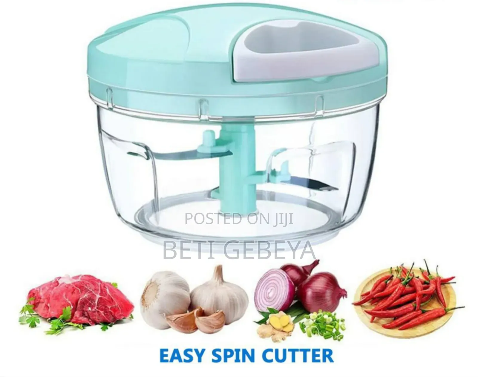 ሽንኩርትና ነጭ ሽንኩርት መፍጨት Spin Cutter