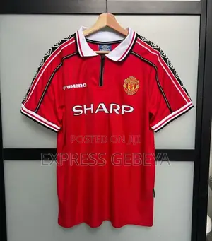 ኦሪጅናል_ማሊያ Original Umbro #Manchester United 1998/99 Home Kit Sharp