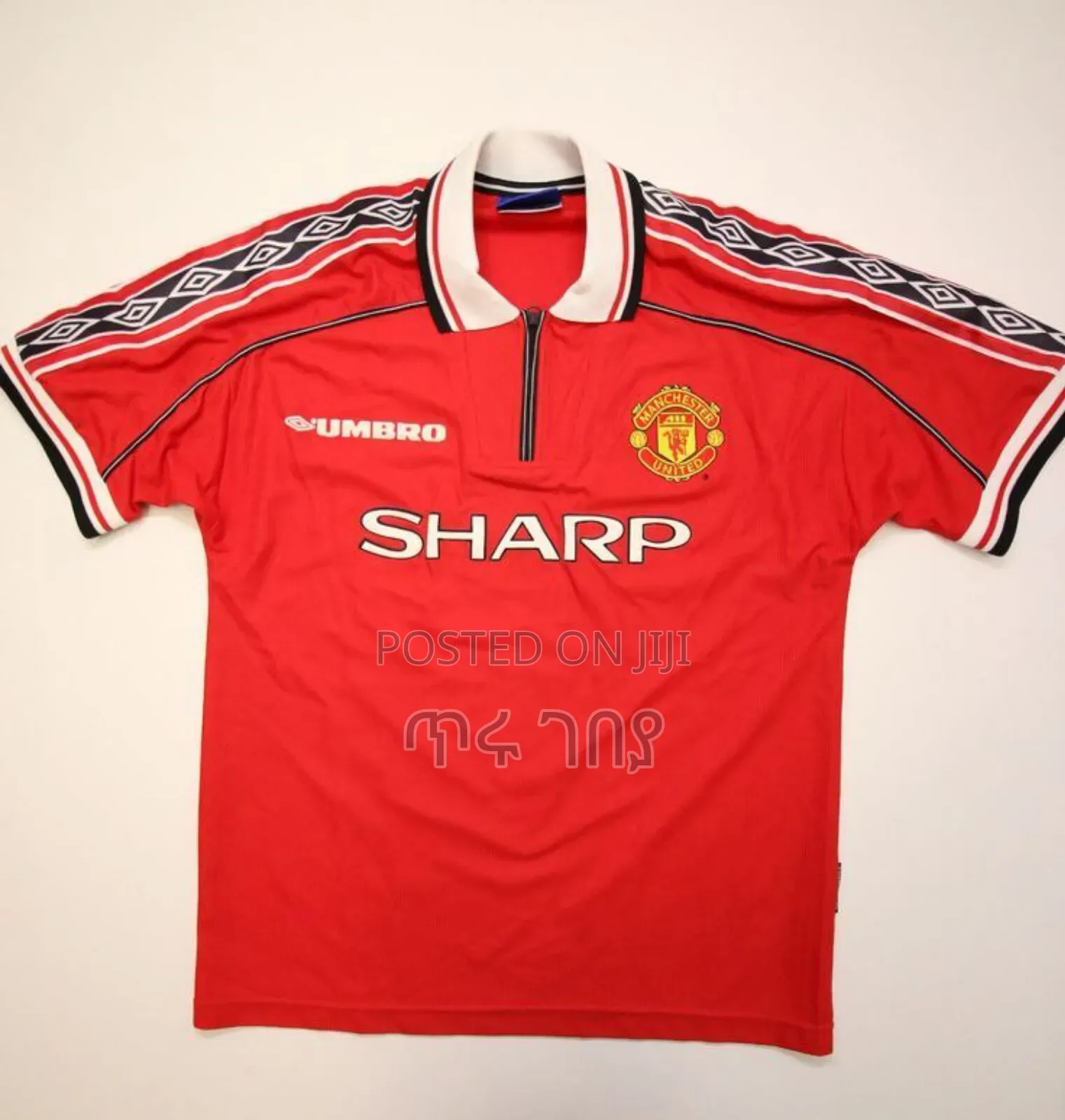 ኦሪጅናል_ማሊያ Original Umbro #Manchester United 1998/99 Home Kit Sharp