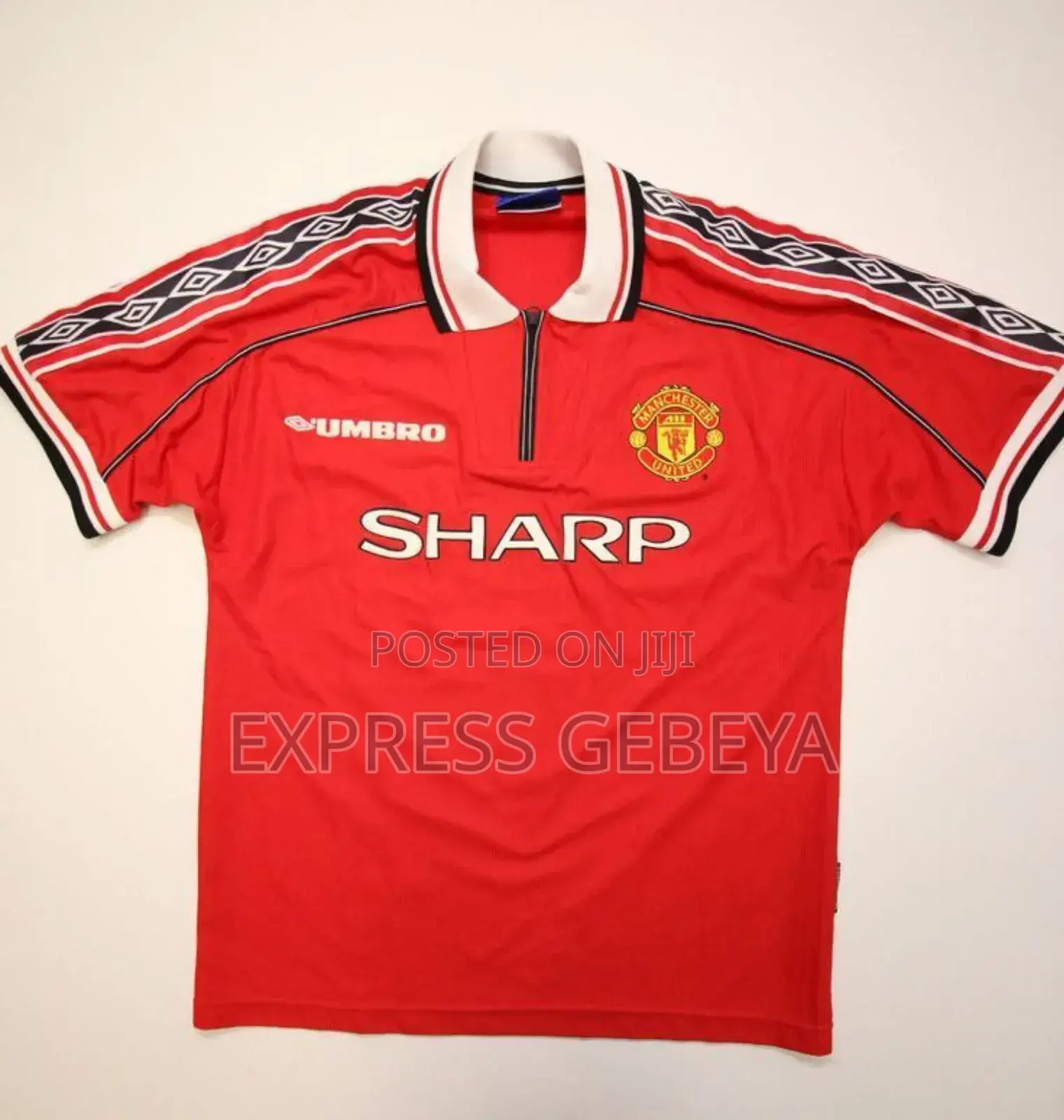 ኦሪጅናል_ማሊያ Original Umbro #Manchester United 1998/99 Home Kit Sharp