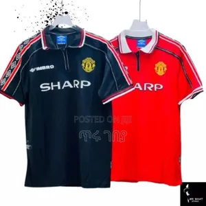 ኦሪጅናል ማሊያ Umbro #Manchester United 1998/99 Black Edition Kit Sharp