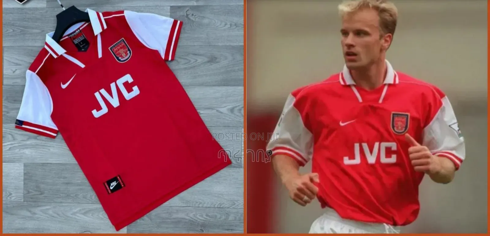 ኦሪጅናል ማሊያ Original Nike #Arsenal 1996/97 Home Retro Kit JVC