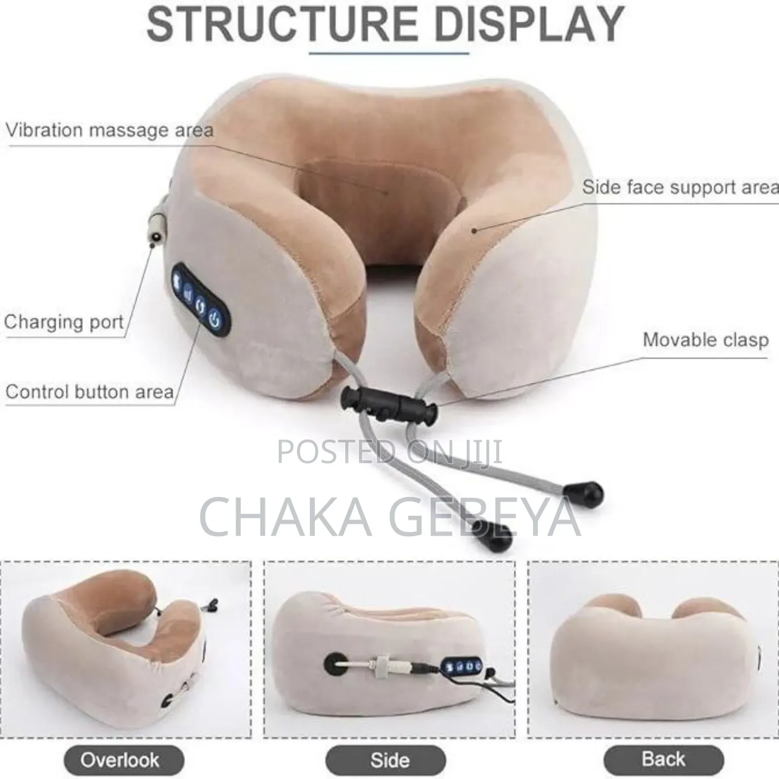 Green Lion Neck Massager Pillow With Heat Therapy - Usb-C Rechargeable