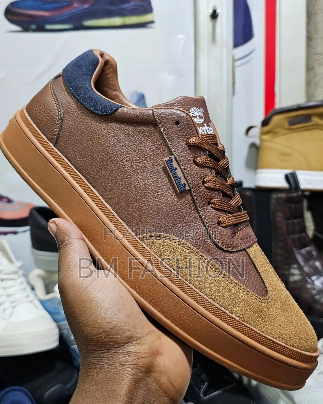 Timberland Flat Sneakers "Leather Upper" (With Free Delivery )