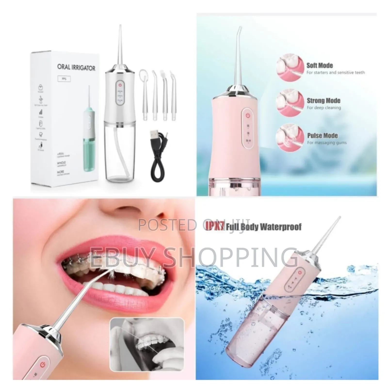 Aquajet Pro: 4-in-1 Portable Oral Irrigator