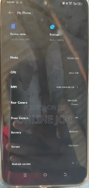 New Tecno Spark 30C 128 GB