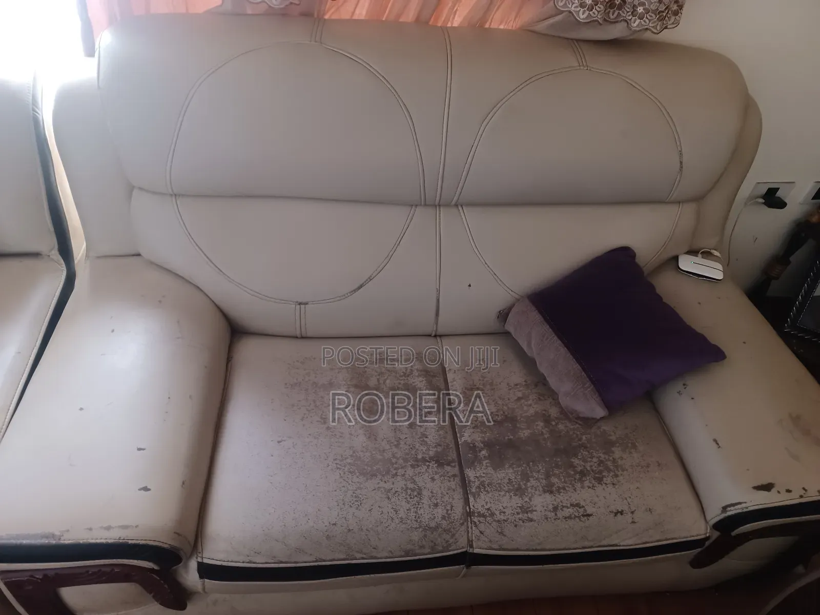 4 Pieces of Leather Sofa