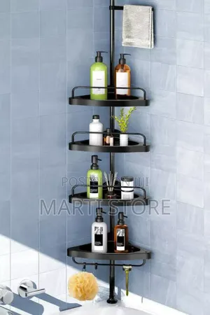 4-Tier Corner Shower Caddy Tension Pole