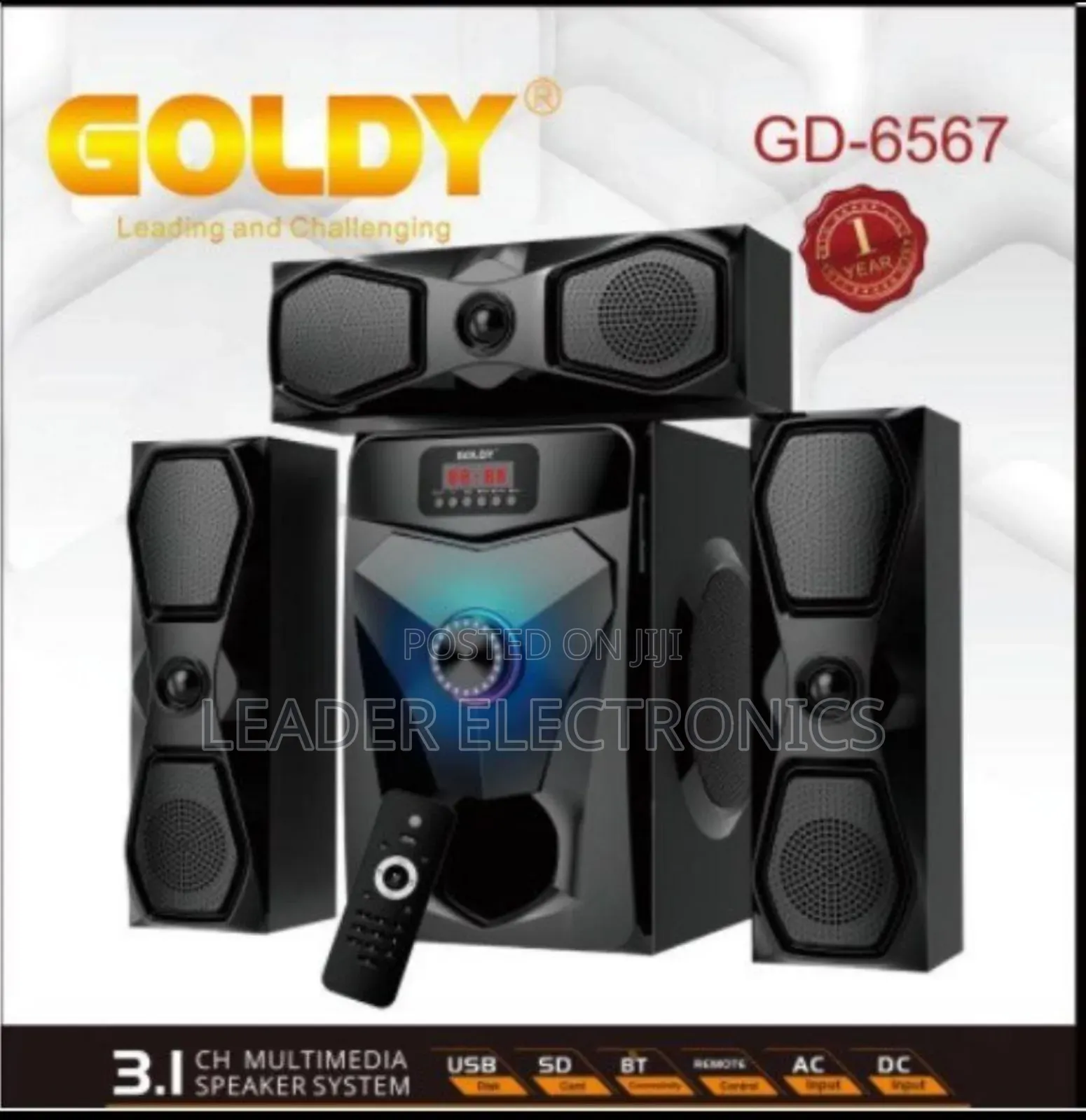 Goldy 3.1ch Multimedia Speaker – Deep Bass, Clear Sound,