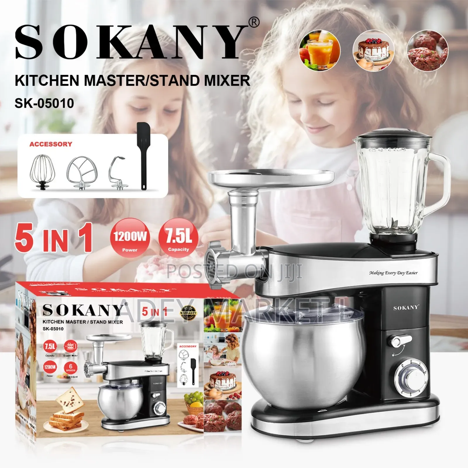 Sokany 4 In 1 Standing Mixer