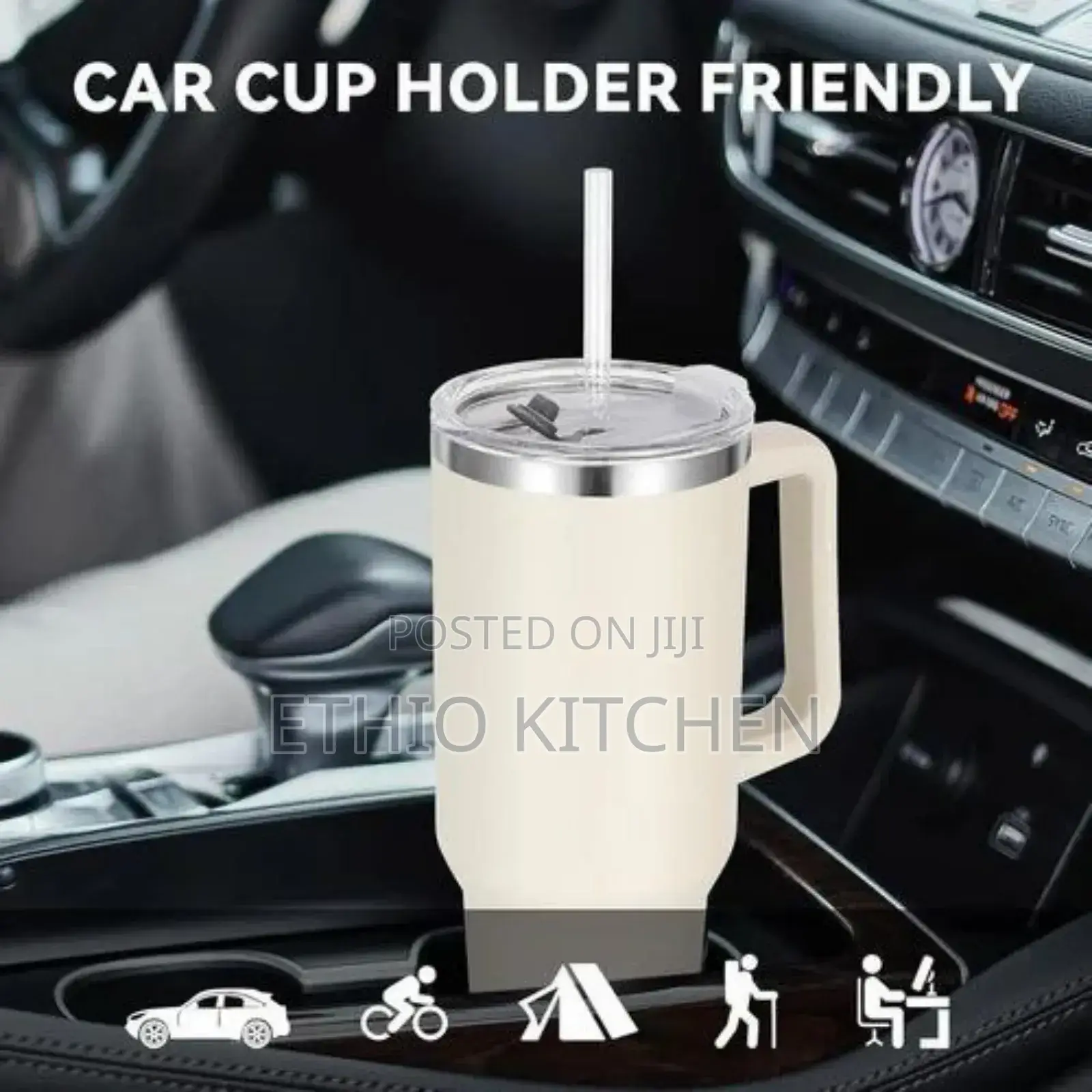 Double Layer Stainless Still Isolated Tumblers With Straw