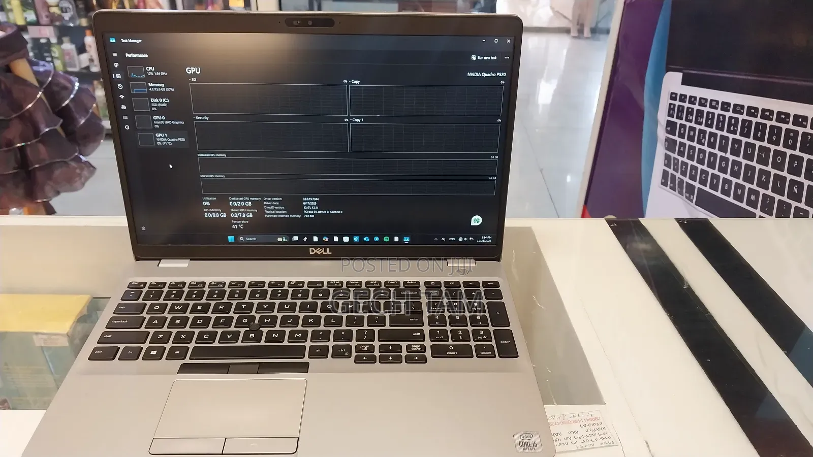 Laptop Dell Precision 3550 16GB Nvidia SSD 256GB