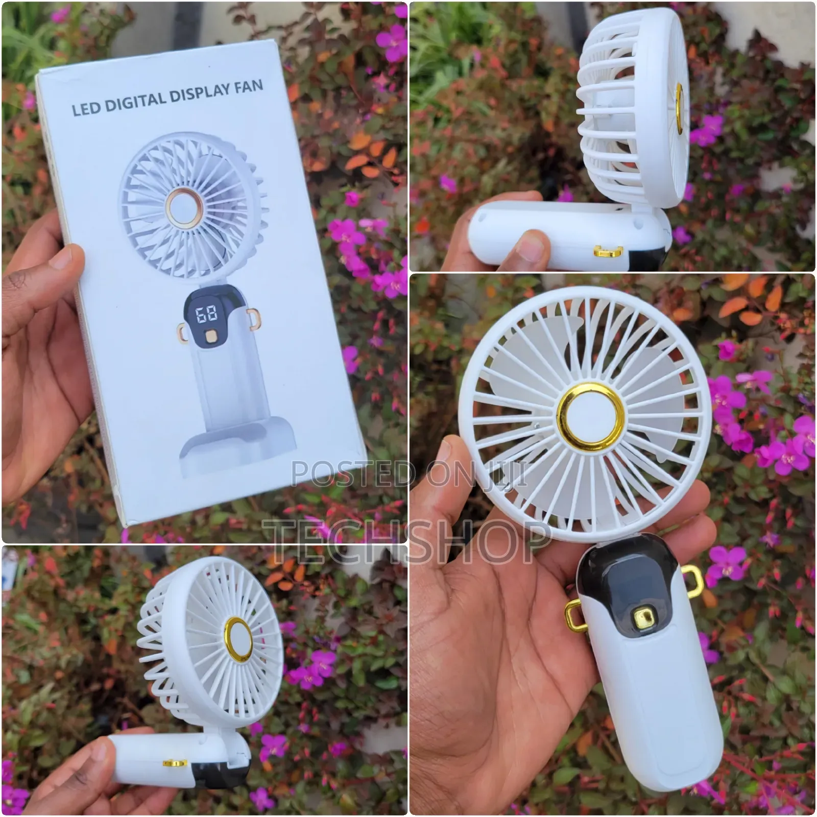 Handheld Fan With Digital Display