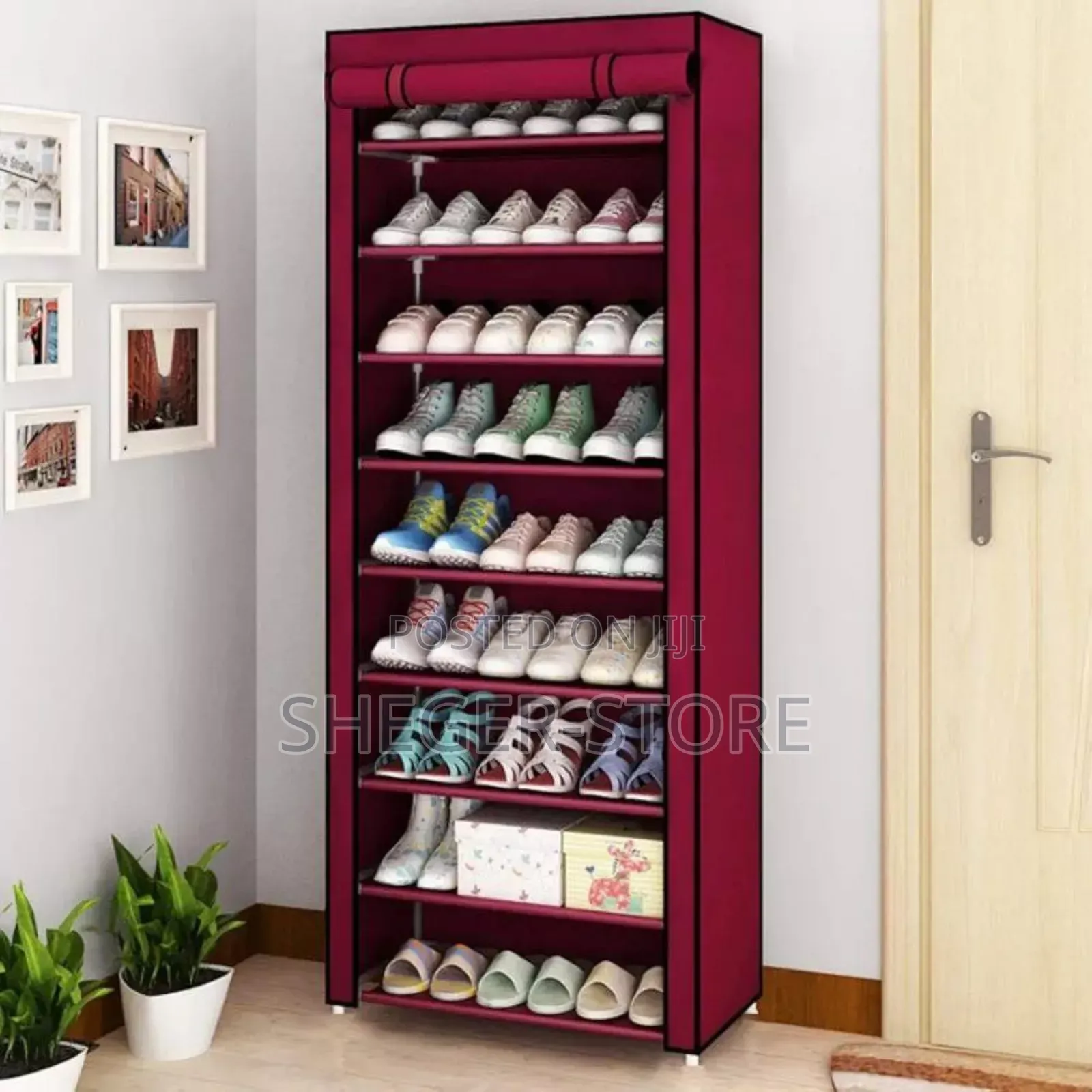 High Class Dust Proof Shoe Rack ( በቀላሉ የሚገጣጠም የሚነቃቀል)