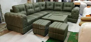 Ruled Sofa With Out Table Fully Leather