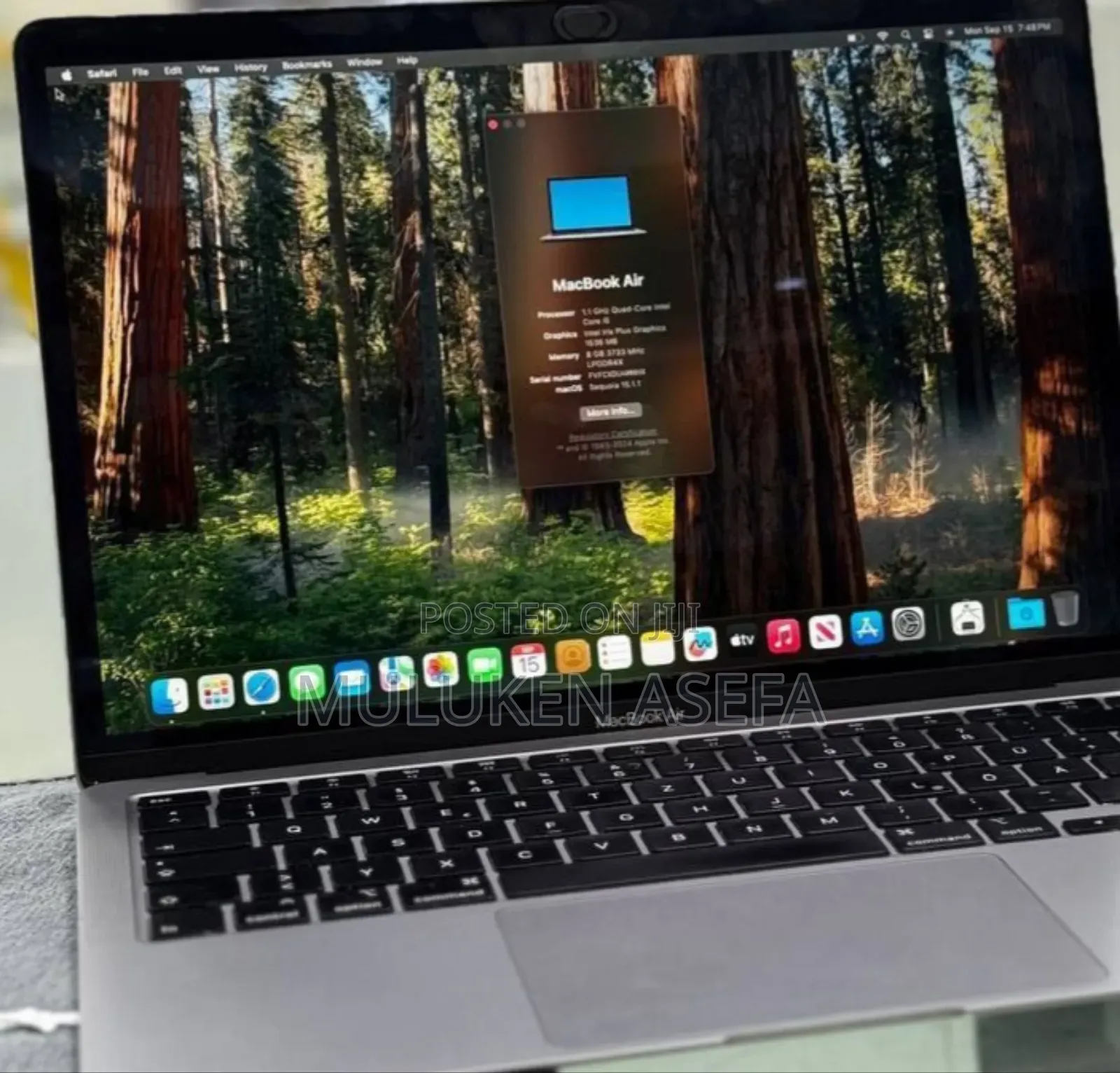 New Laptop Apple MacBook Air 2020 8GB Intel Core I3 SSD 256GB