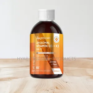 Liposomal Vita D3 + Mk7 Liquid 2000iu + 75μg 250 Ml for Bones,Muscles